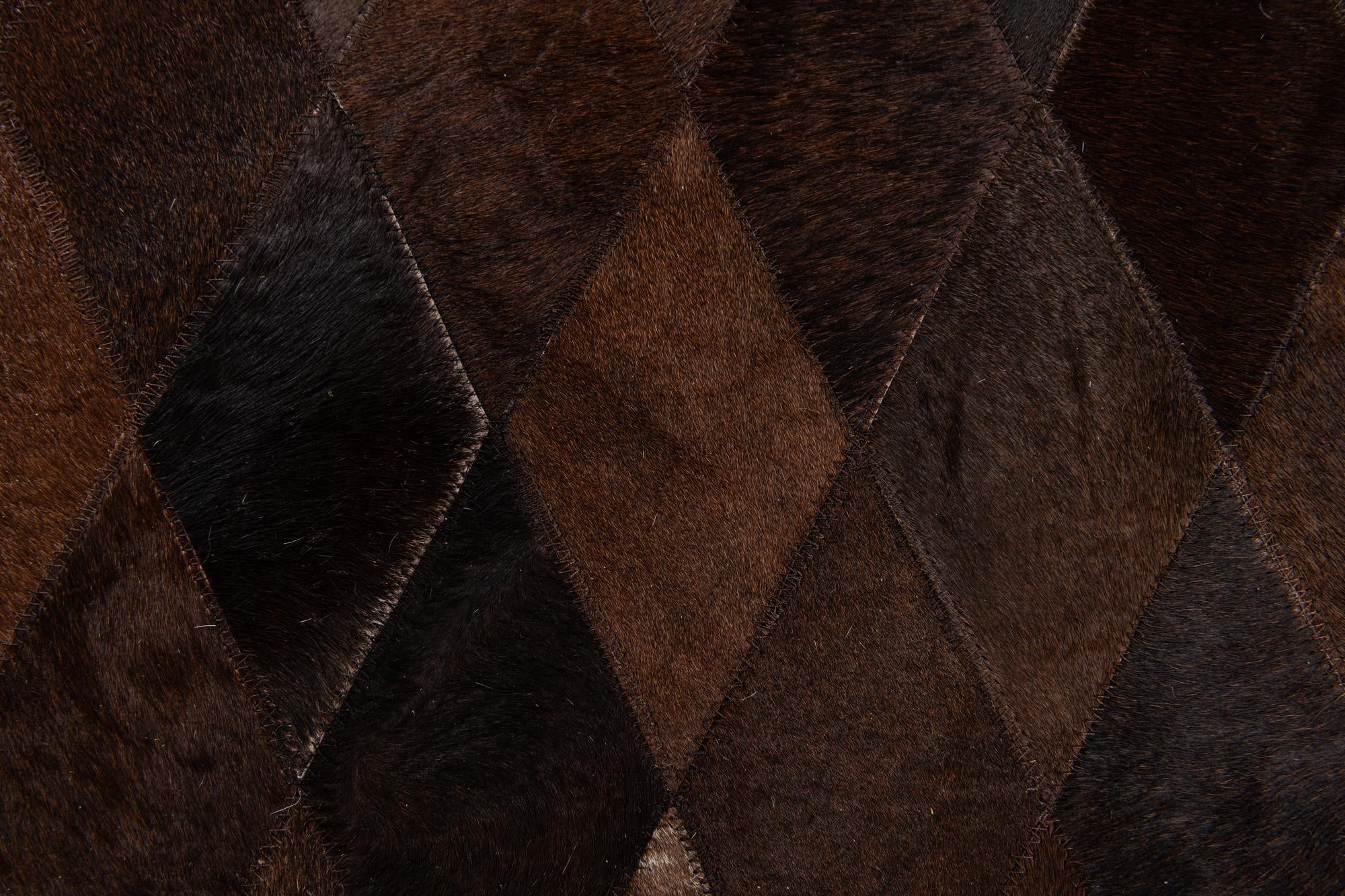 6' 7 x 9' 10 Cowhide Stocks Rug