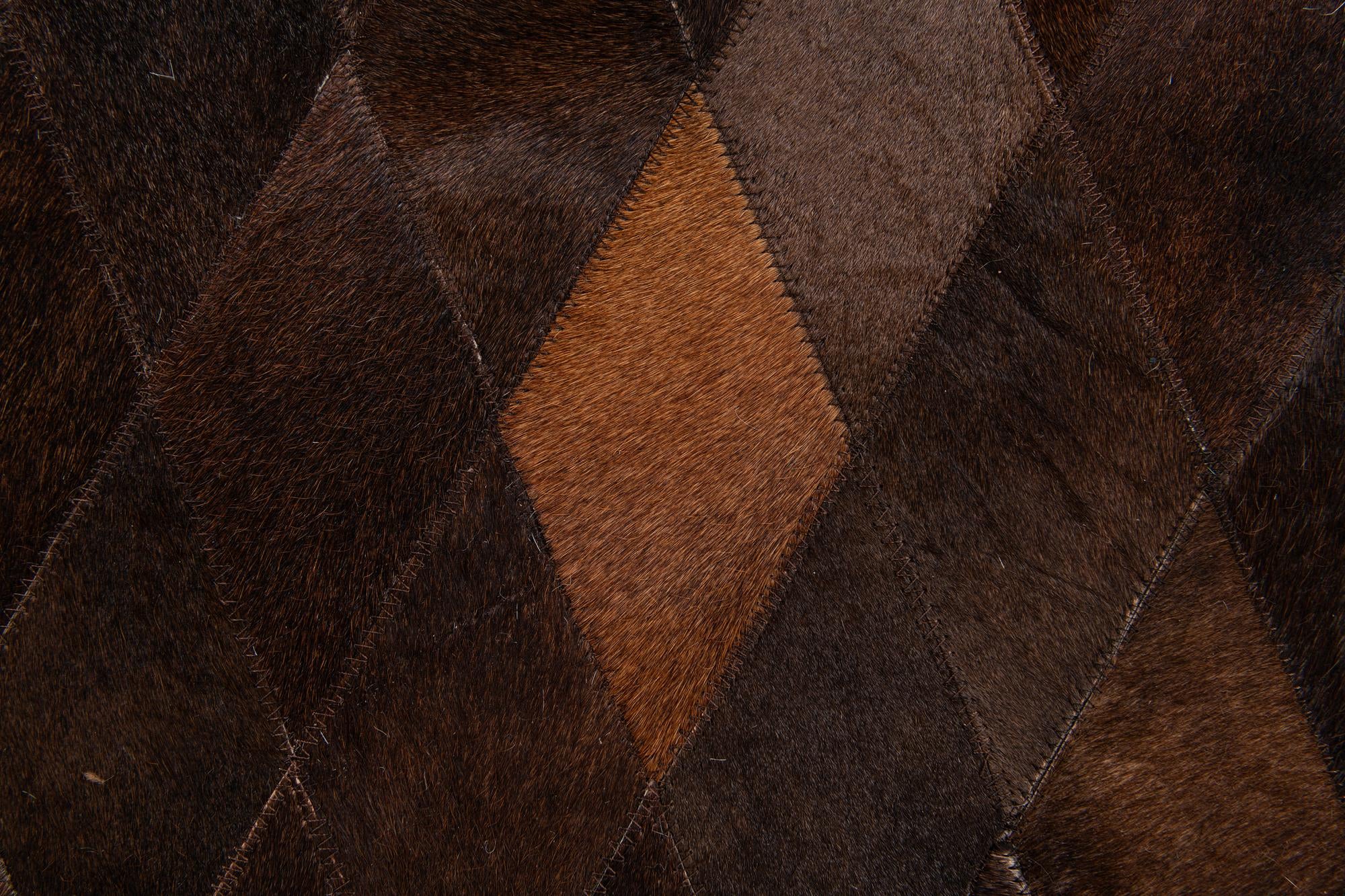 6' 6 x 9' 10 Cowhide Stocks Rug
