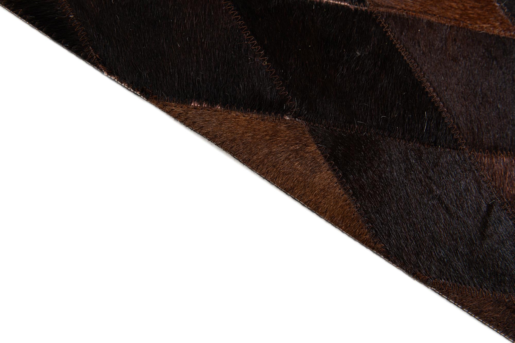 6' 6 x 9' 11 Cowhide Stocks Rug