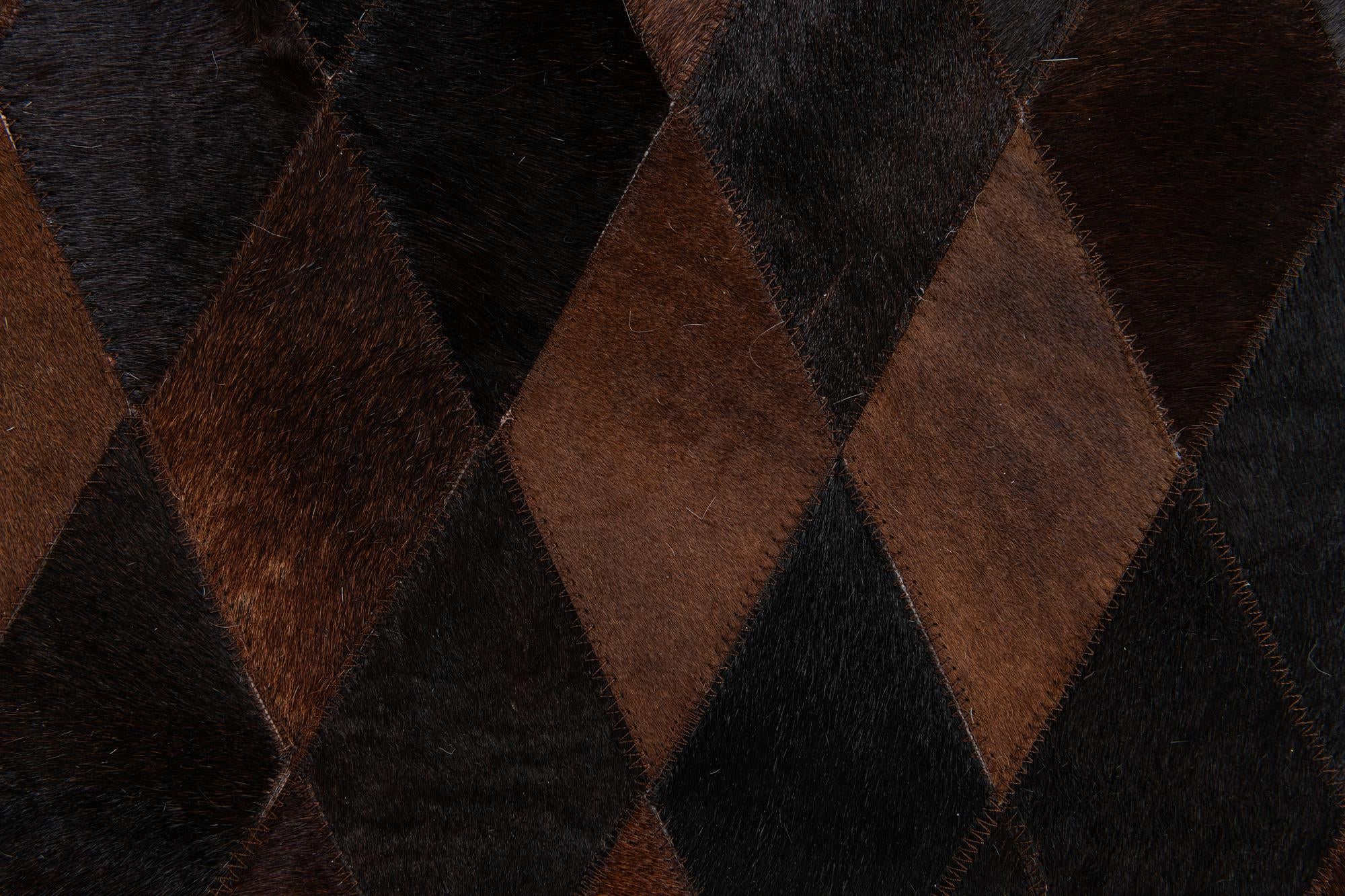 6' 6 x 9' 11 Cowhide Stocks Rug