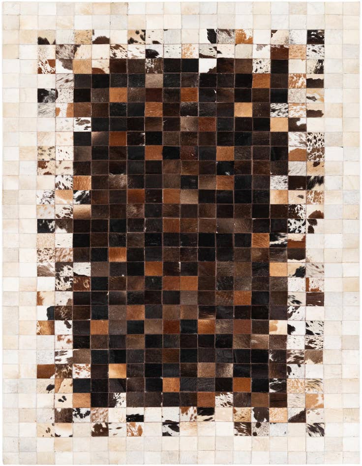 Detail image of 5' x 7' 11 Cowhide Stocks Rug