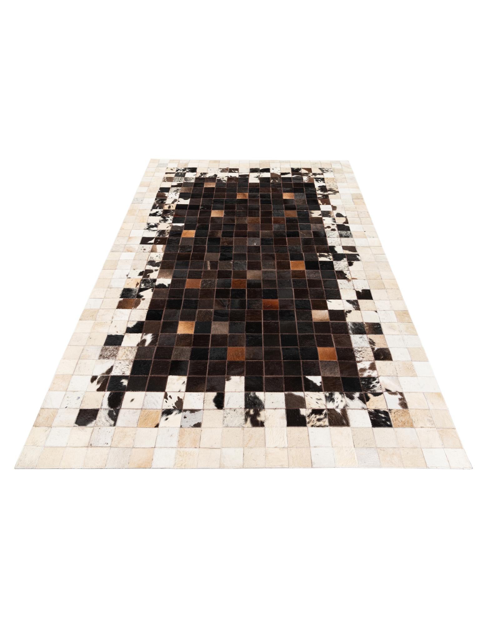 4' 11 x 7' 10 Cowhide Stocks Rug