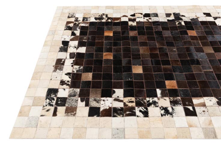 Detail image of 4' 11 x 7' 10 Cowhide Stocks Rug