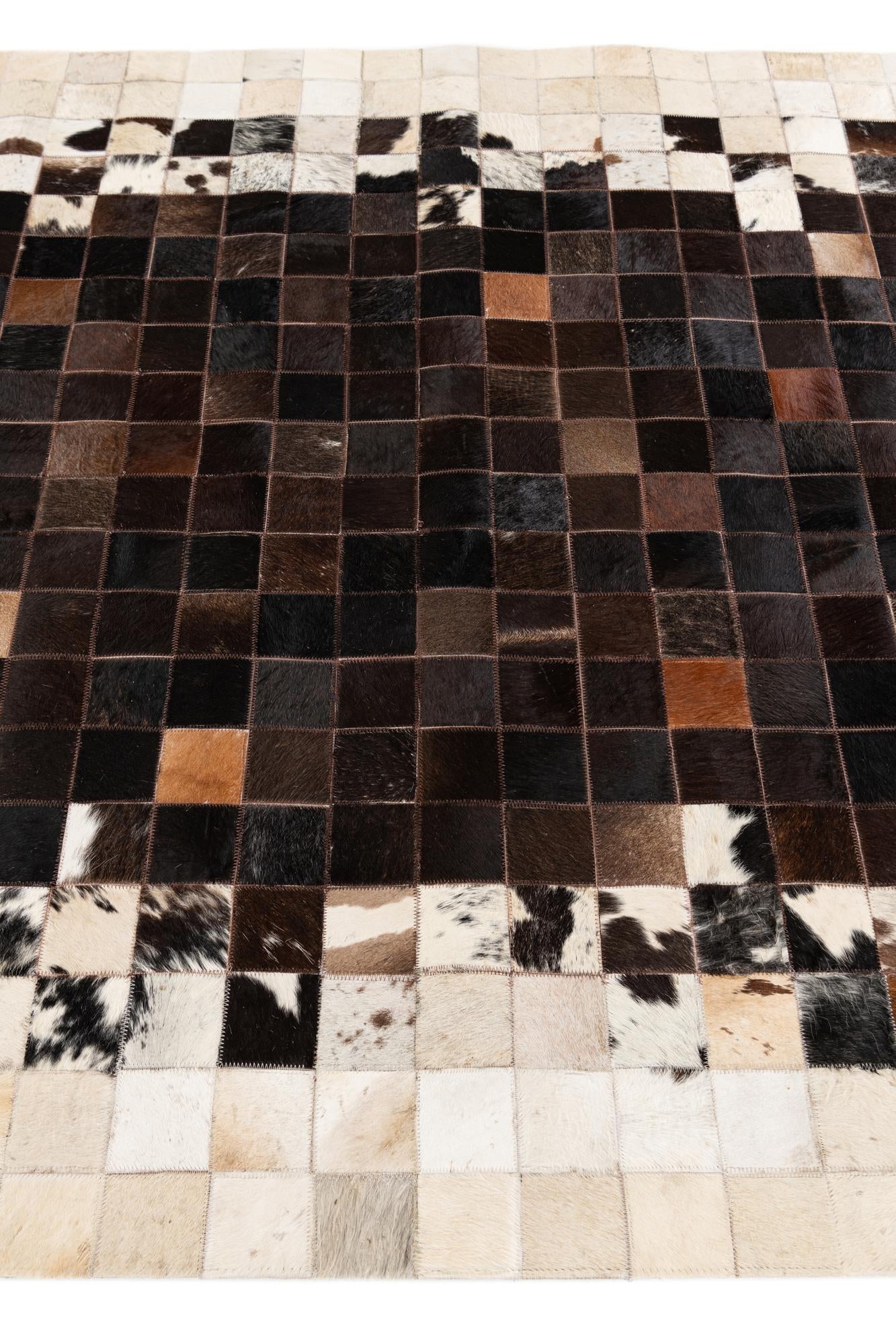 4' 11 x 7' 10 Cowhide Stocks Rug