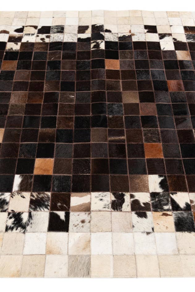 Detail image of 4' 11 x 7' 10 Cowhide Stocks Rug