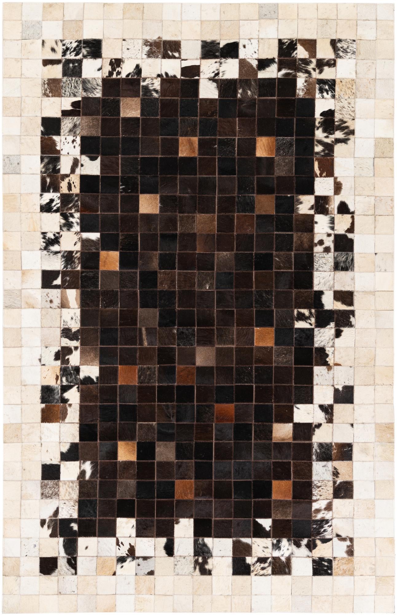 4' 11 x 7' 10 Cowhide Stocks Rug