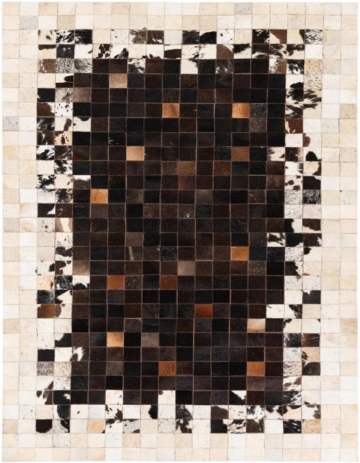 Detail image of 4' 11 x 7' 10 Cowhide Stocks Rug