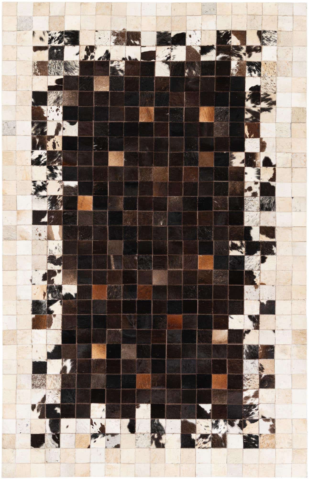 4' 11 x 7' 10 Cowhide Stocks Rug