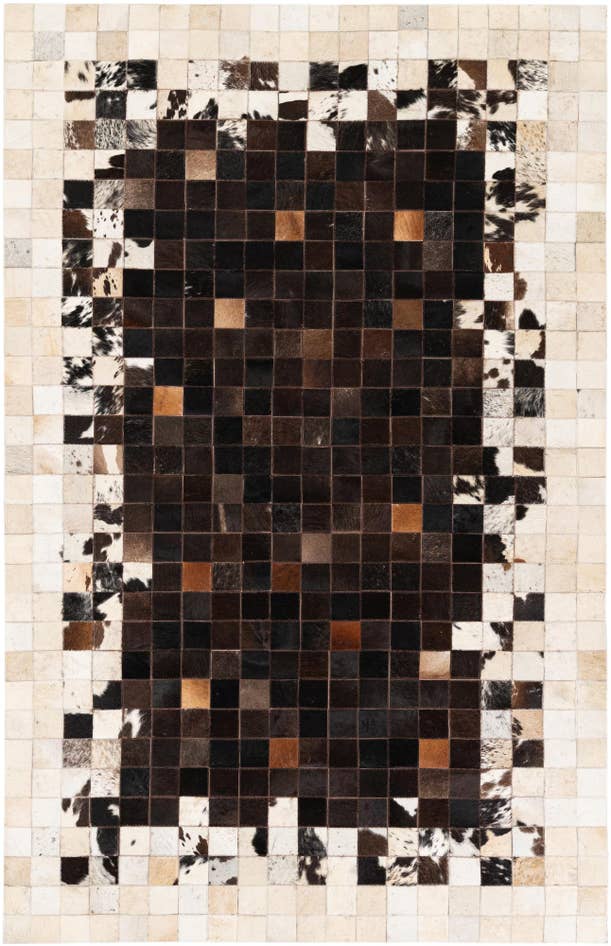 Detail image of 4' 11 x 7' 10 Cowhide Stocks Rug