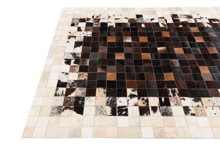 Detail image of 4' 11 x 7' 10 Cowhide Stocks Rug