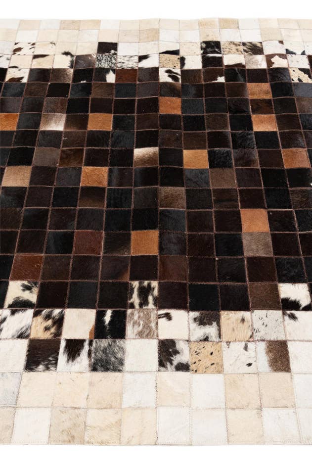 Detail image of 4' 11 x 7' 10 Cowhide Stocks Rug