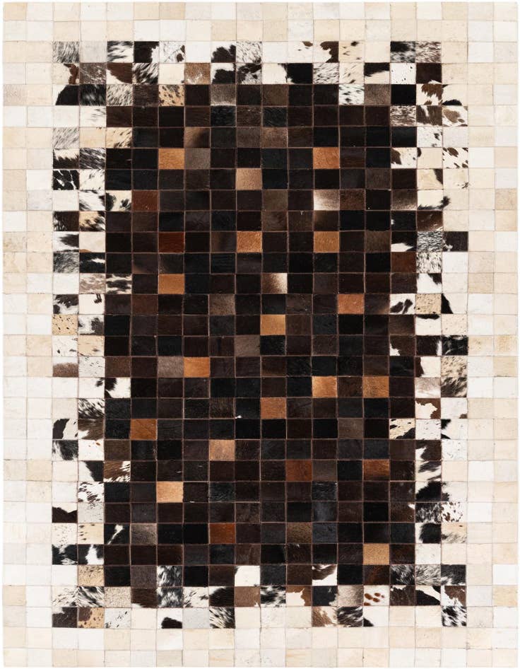 Detail image of 4' 11 x 7' 10 Cowhide Stocks Rug