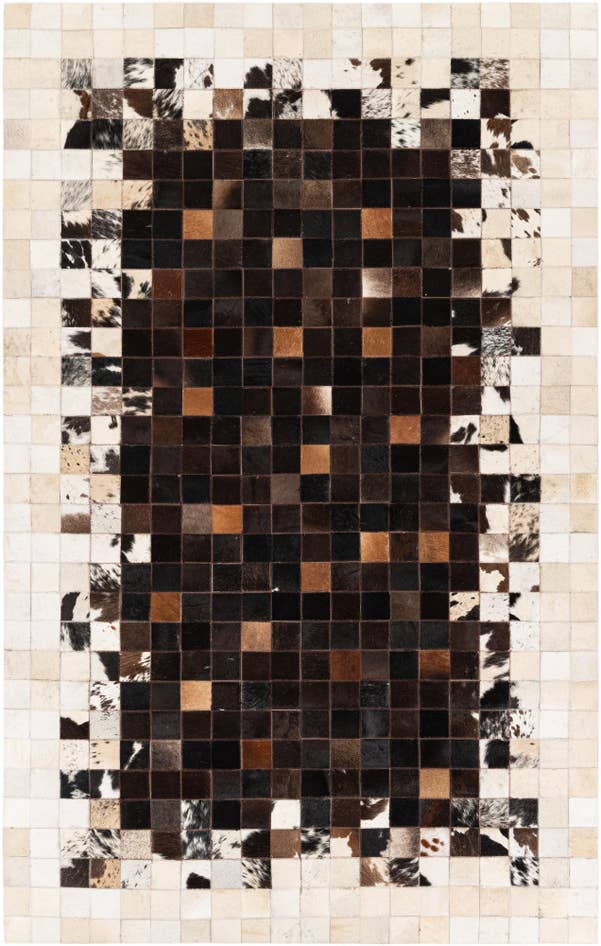 Detail image of 4' 11 x 7' 10 Cowhide Stocks Rug