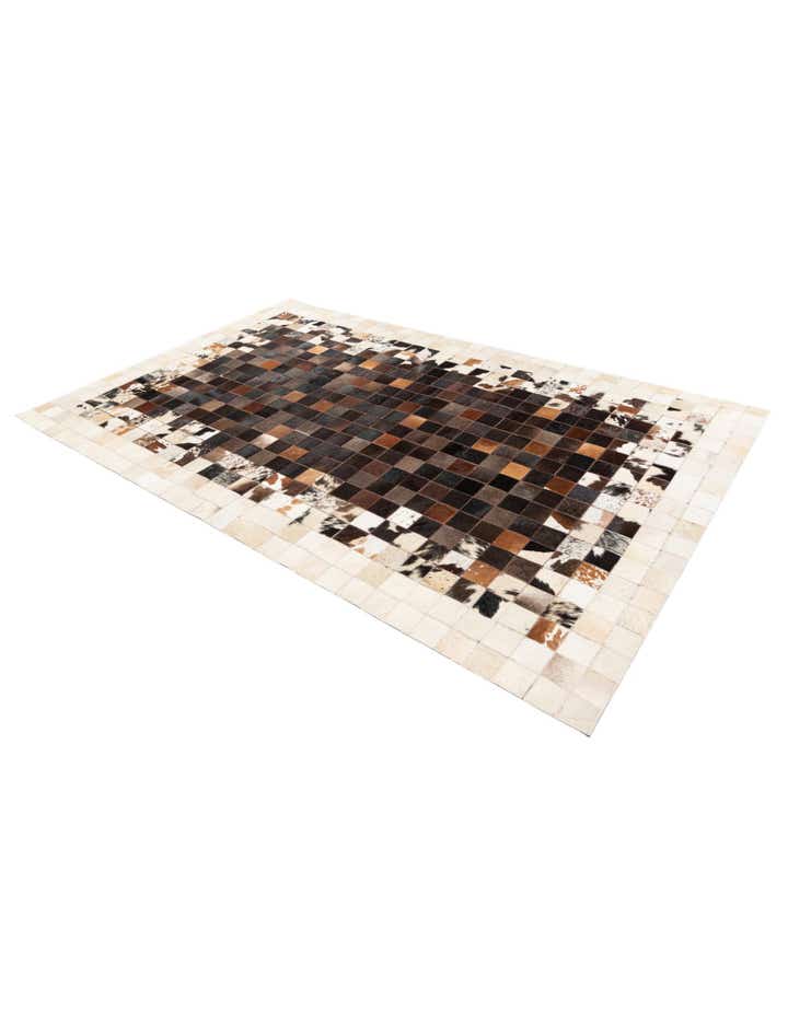 4' 11 x 7' 10 Cowhide Stocks Rug