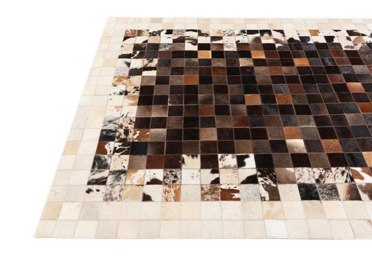 Detail image of 4' 11 x 7' 10 Cowhide Stocks Rug
