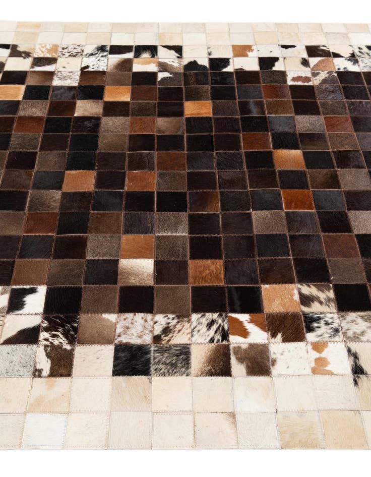 Detail image of 4' 11 x 7' 10 Cowhide Stocks Rug