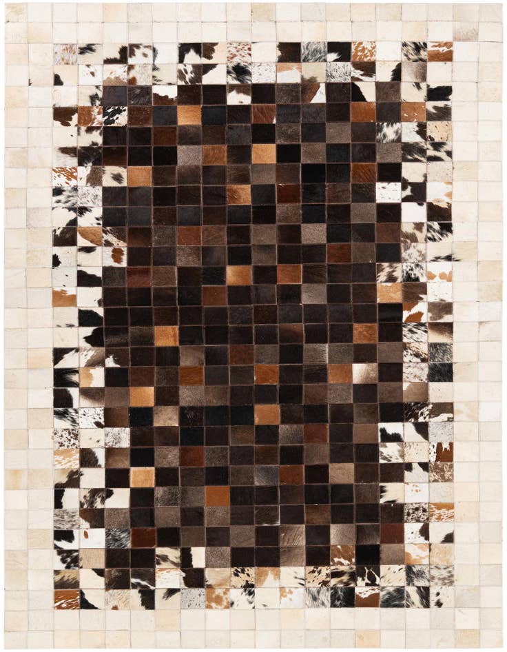 Detail image of 4' 11 x 7' 10 Cowhide Stocks Rug