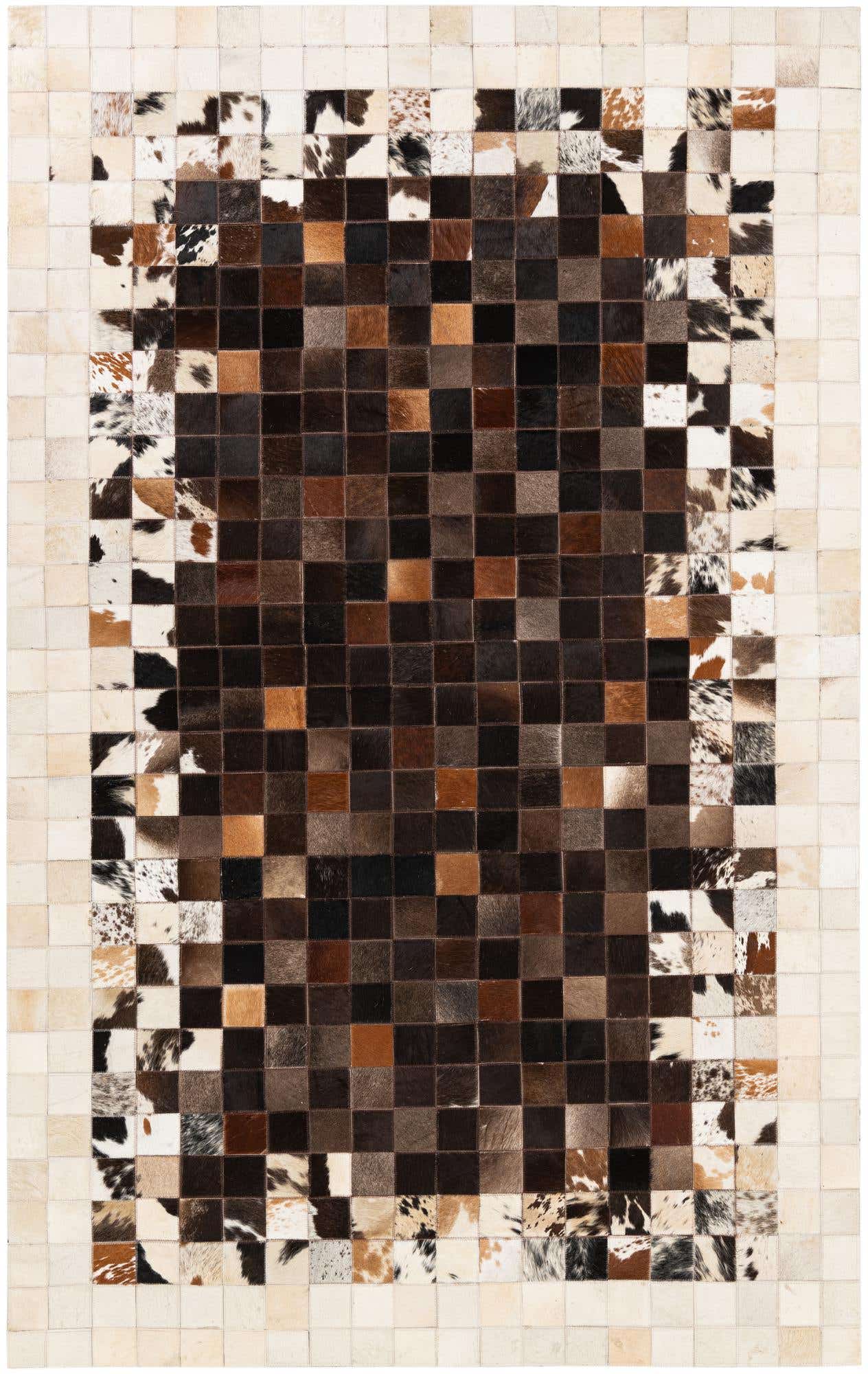 4' 11 x 7' 10 Cowhide Stocks Rug