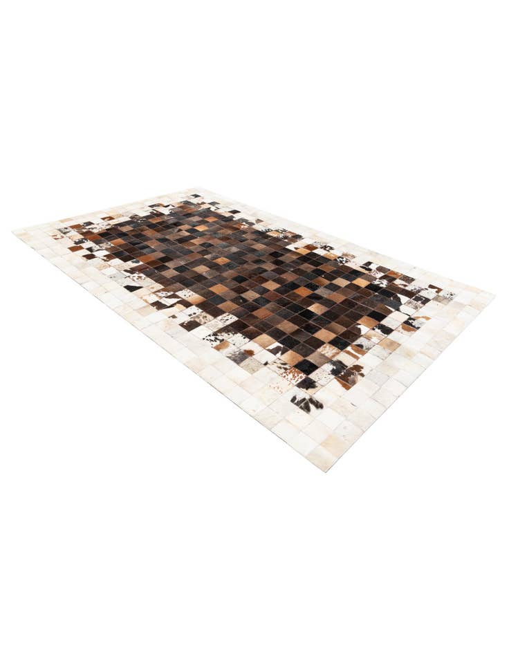 Detail image of 5' 2 x 8' Cowhide Stocks Rug