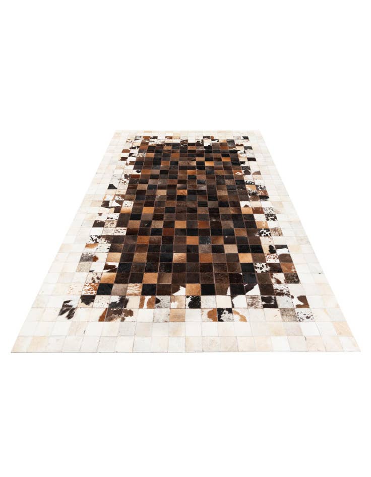 Detail image of 5' 2 x 8' Cowhide Stocks Rug