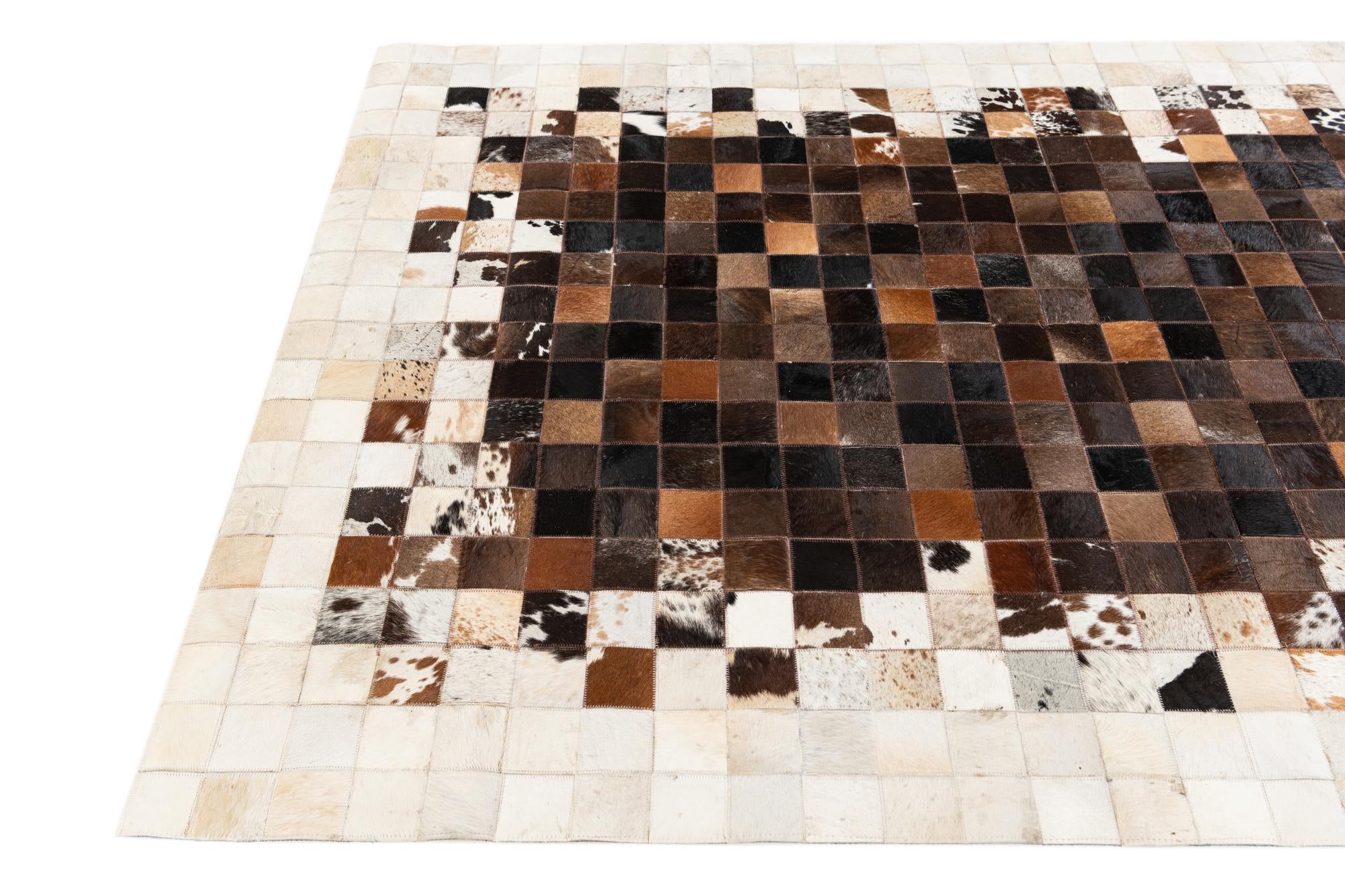 5' 2 x 8' Cowhide Stocks Rug