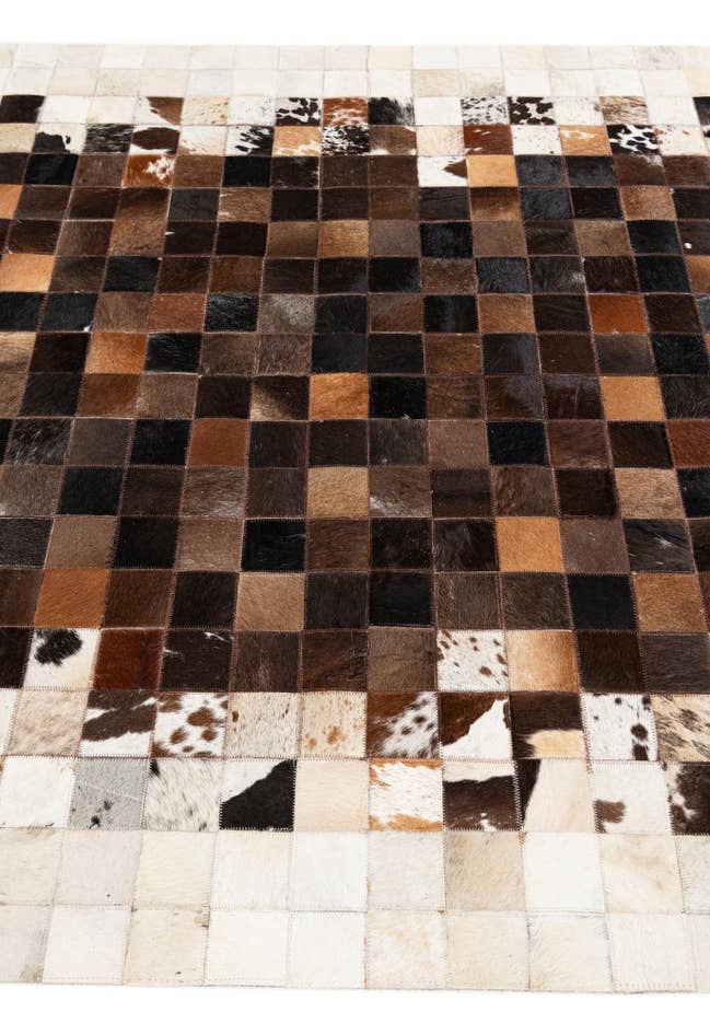 Detail image of 5' 2 x 8' Cowhide Stocks Rug