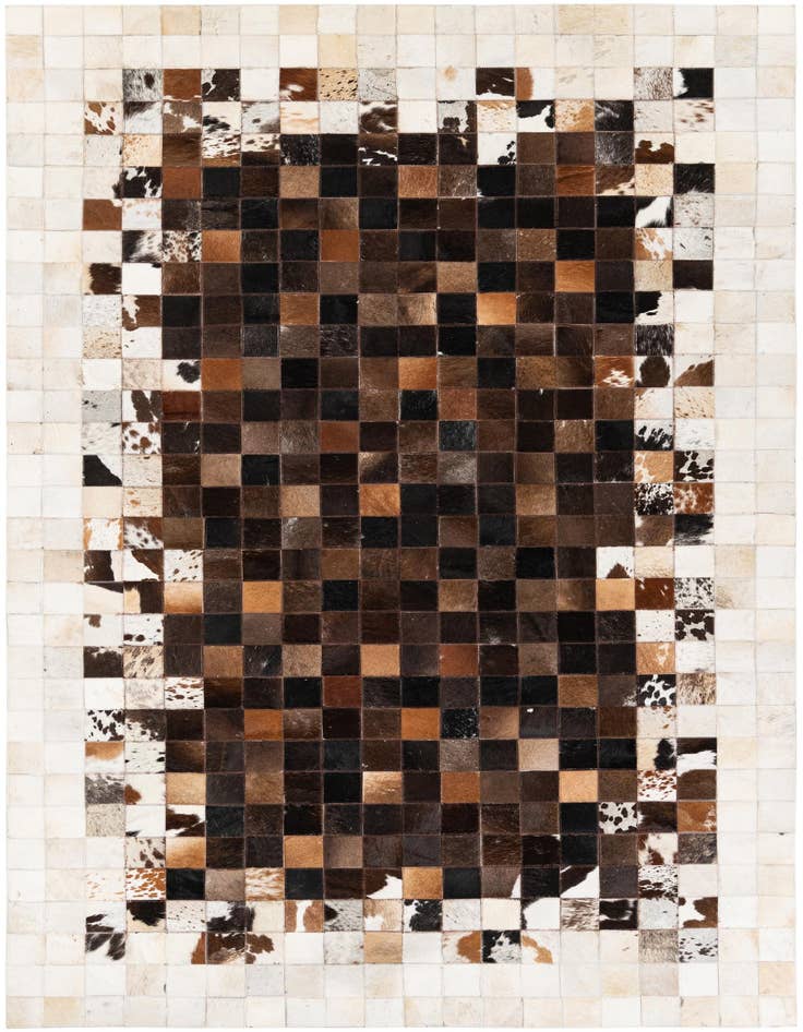 Detail image of 5' 2 x 8' Cowhide Stocks Rug