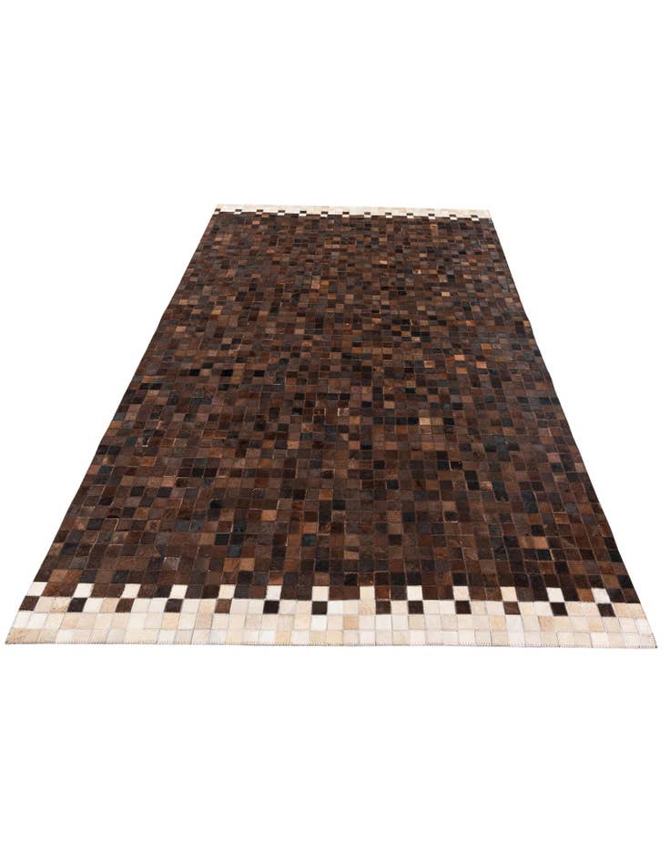 Detail image of 4' 11 x 8' 1 Cowhide Stocks Rug