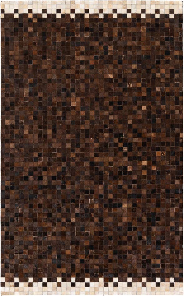 Detail image of 4' 11 x 8' 1 Cowhide Stocks Rug