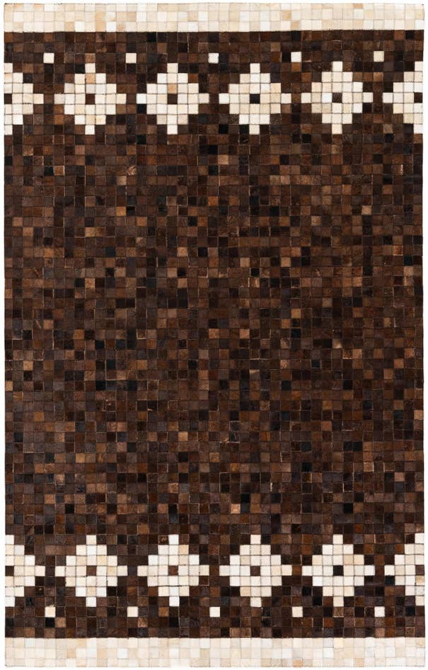 Detail image of 5' 1 x 7' 11 Cowhide Stocks Rug