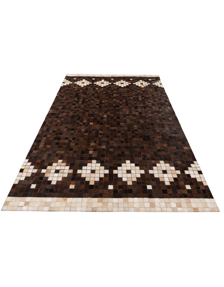 Detail image of 5' 2 x 8' Cowhide Stocks Rug