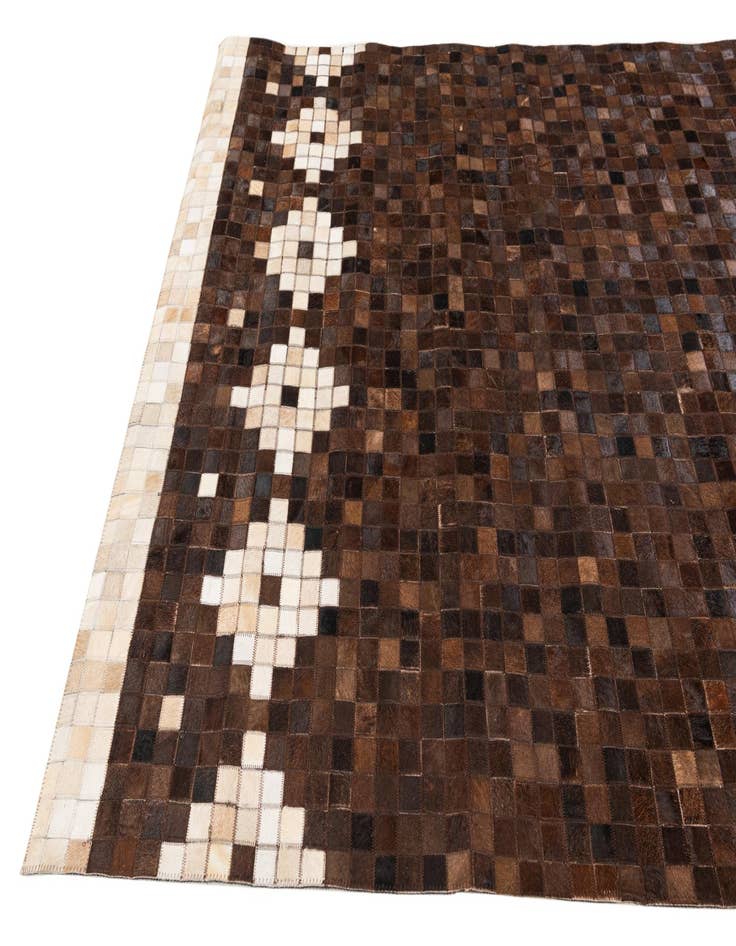 Detail image of 5' 2 x 8' Cowhide Stocks Rug