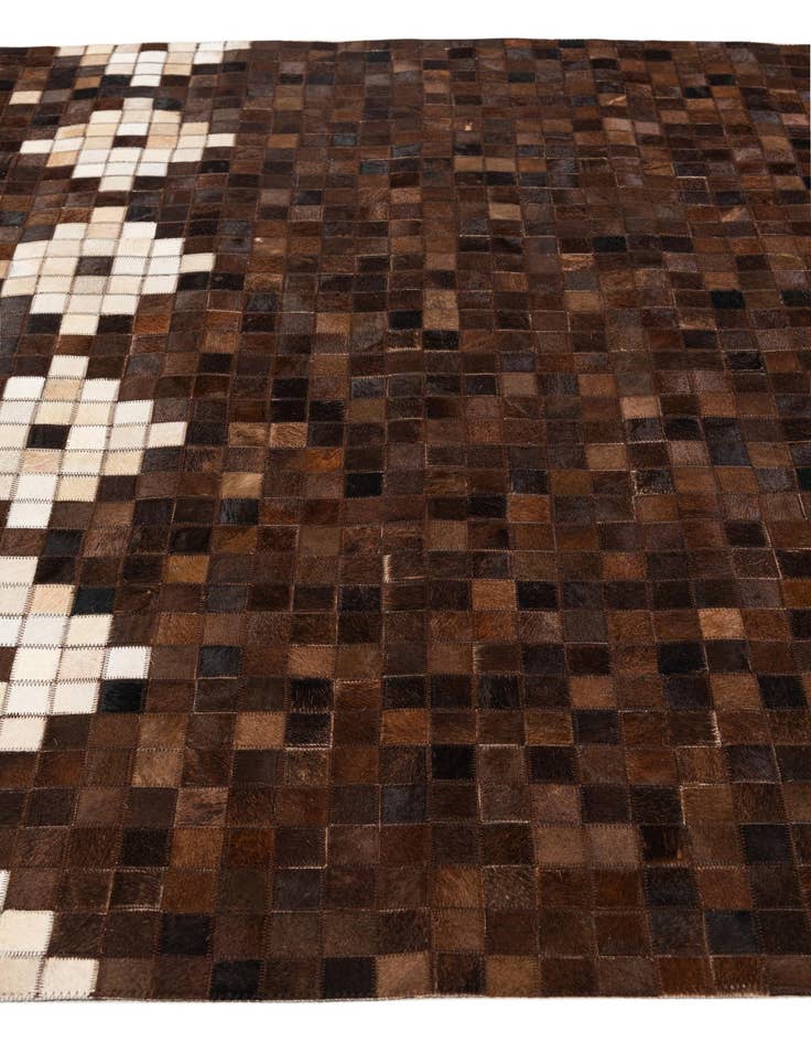 Detail image of 5' 2 x 8' Cowhide Stocks Rug