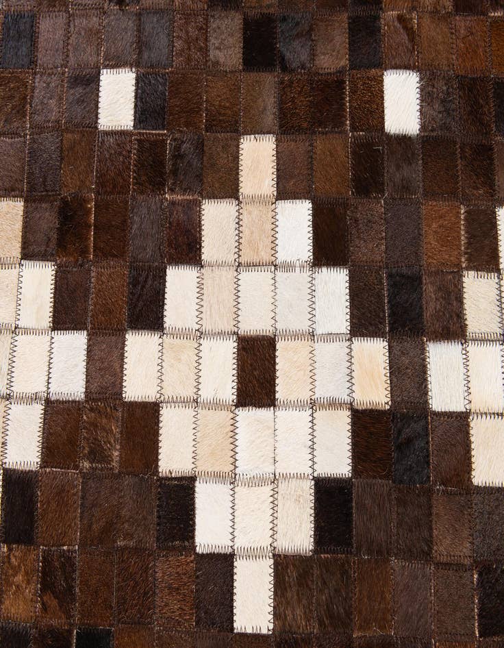 Detail image of 5' 2 x 8' Cowhide Stocks Rug