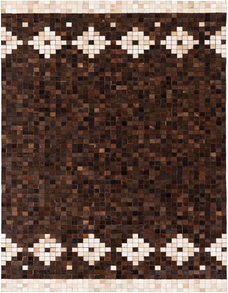 Detail image of 5' 2 x 8' Cowhide Stocks Rug