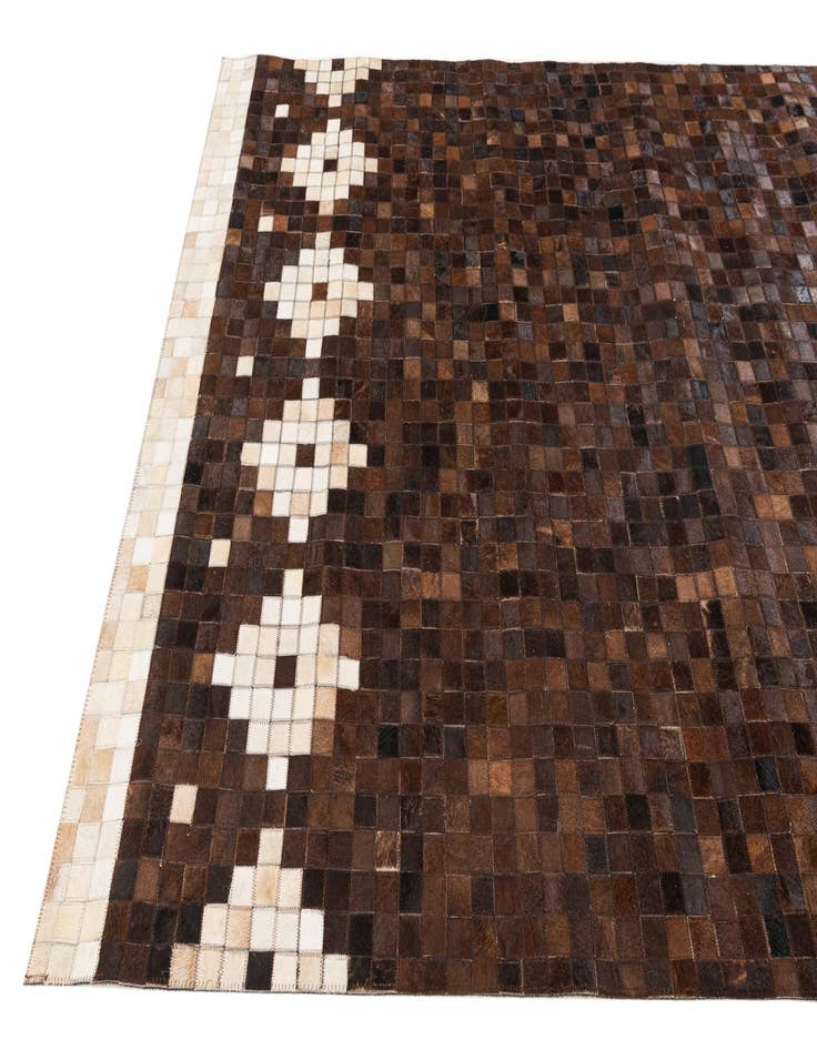 Detail image of 5' 2 x 8' Cowhide Stocks Rug