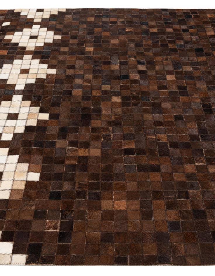 Detail image of 5' 2 x 8' Cowhide Stocks Rug