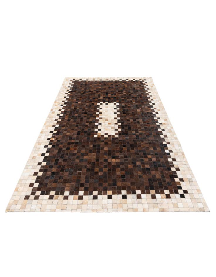 Detail image of 5' 1 x 8' 2 Cowhide Stocks Rug