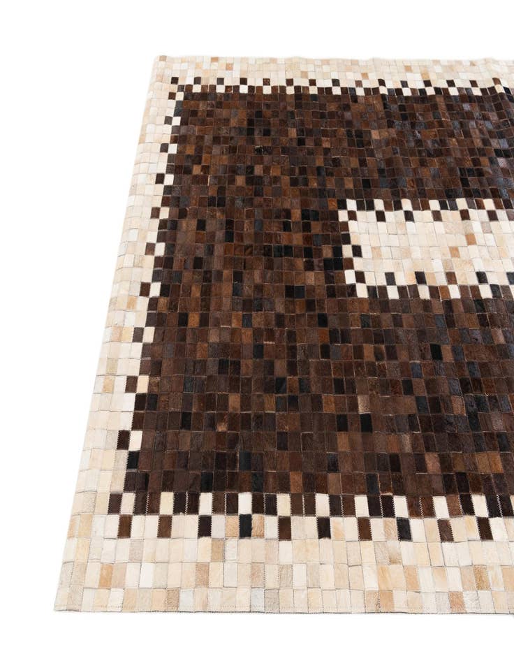 Detail image of 5' 1 x 8' 2 Cowhide Stocks Rug