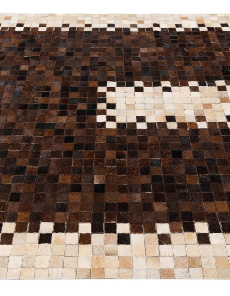 Detail image of 5' 1 x 8' 2 Cowhide Stocks Rug
