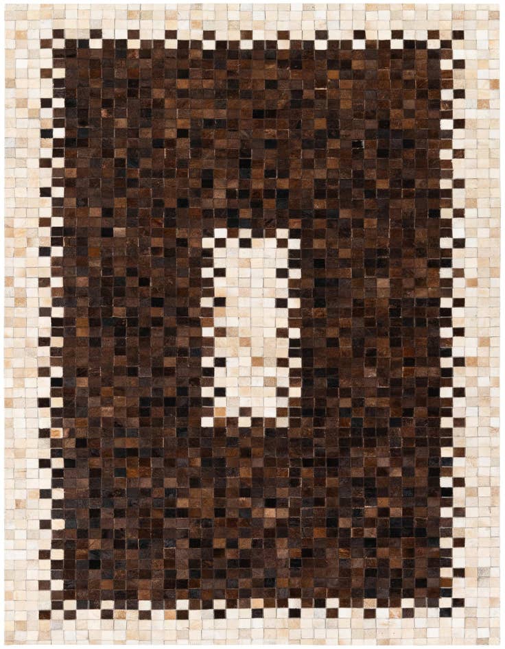 Detail image of 5' 1 x 8' 2 Cowhide Stocks Rug