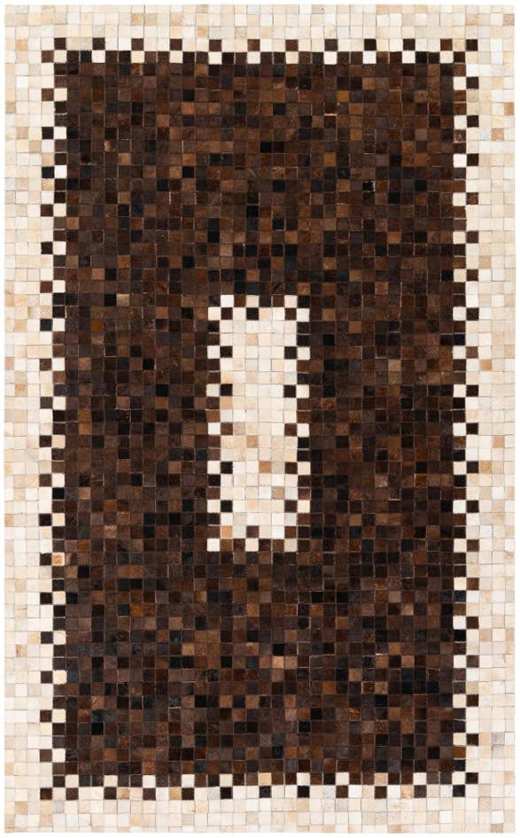 Detail image of 5' 1 x 8' 2 Cowhide Stocks Rug