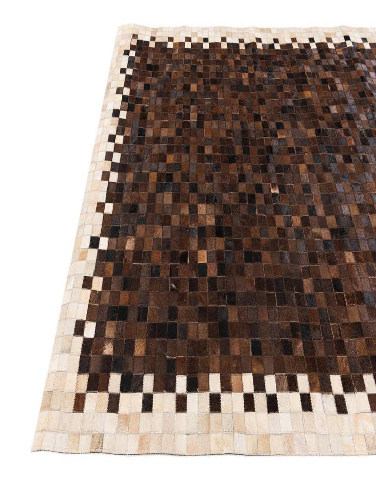 Detail image of 5' 1 x 7' 10 Cowhide Stocks Rug