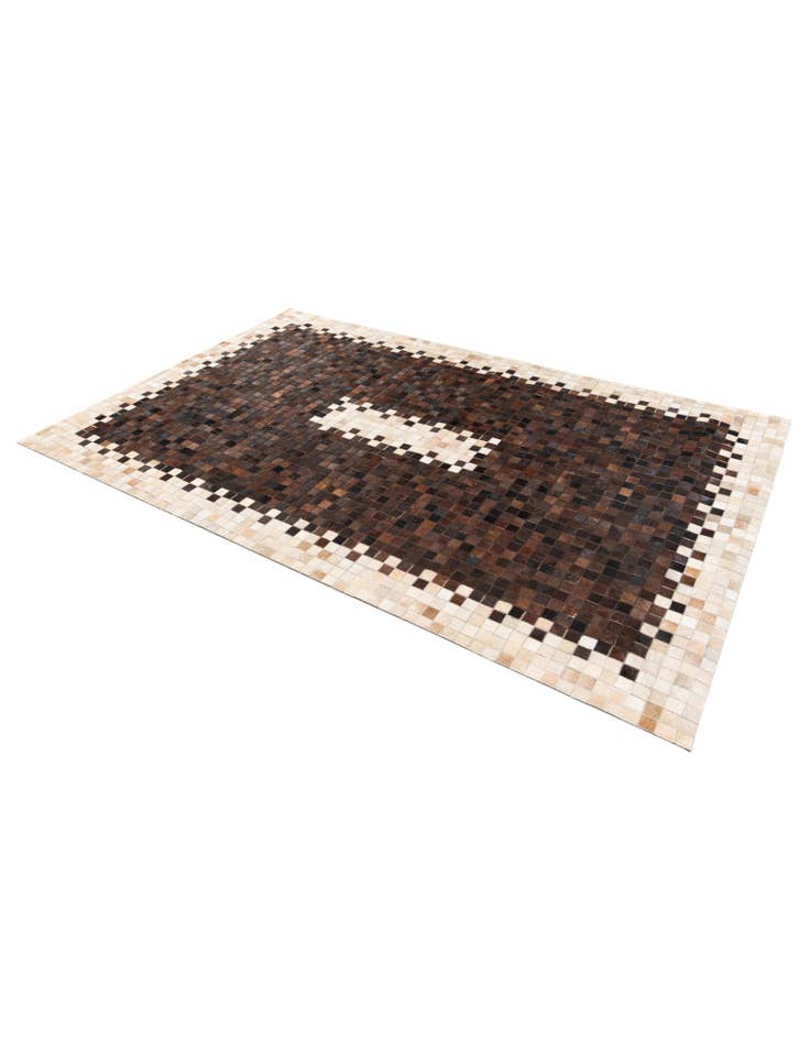 Detail image of 5' 2 x 8' 1 Cowhide Stocks Rug