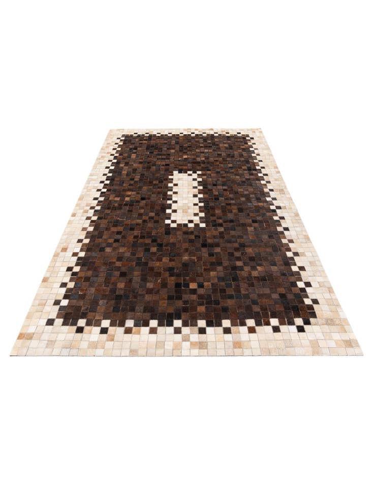Detail image of 5' 2 x 8' 1 Cowhide Stocks Rug