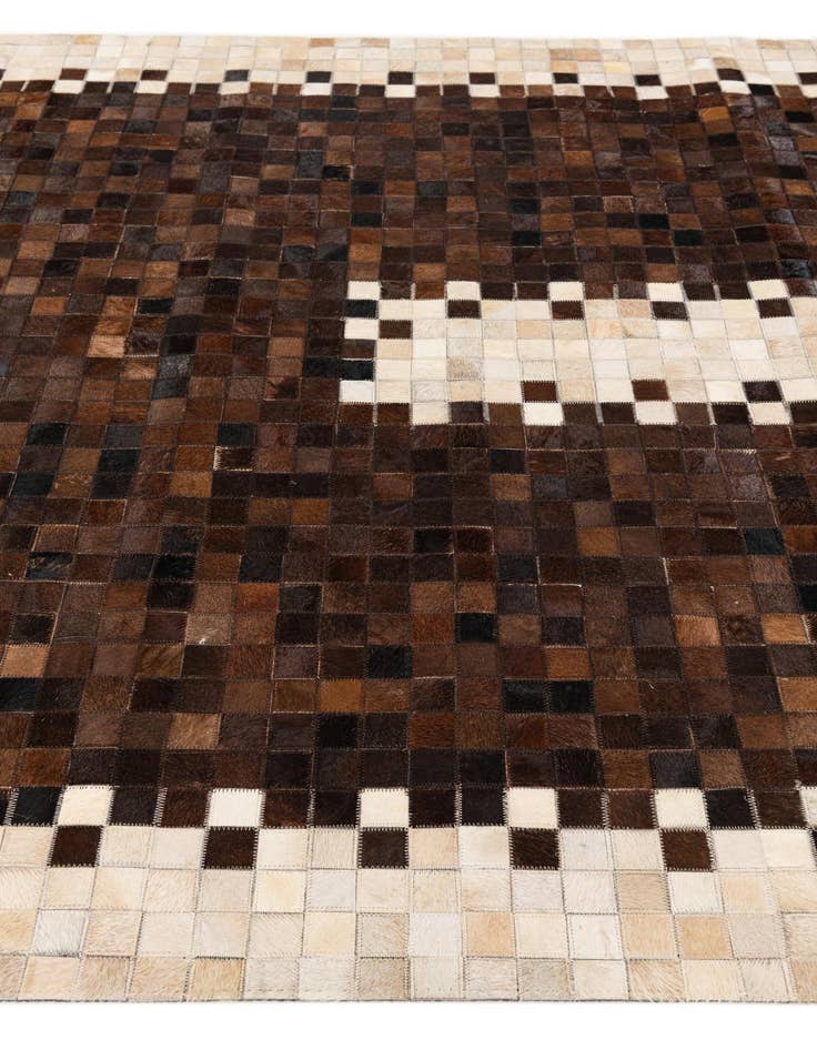 Detail image of 5' 2 x 8' 1 Cowhide Stocks Rug