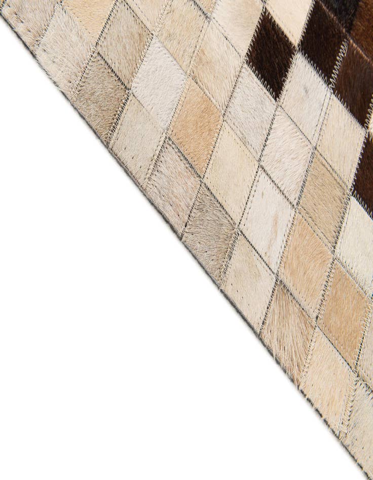 Detail image of 5' 2 x 8' 1 Cowhide Stocks Rug