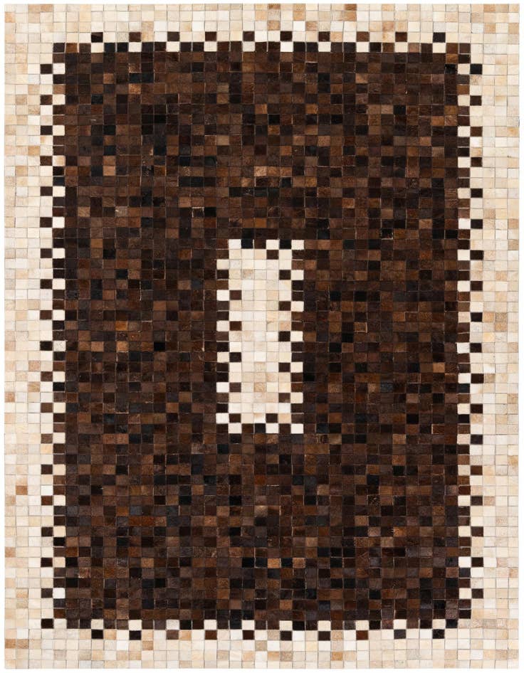 Detail image of 5' 2 x 8' 1 Cowhide Stocks Rug