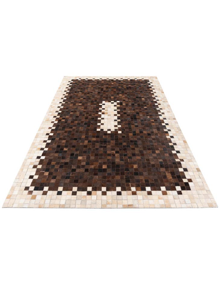 Detail image of 5' 2 x 8' 1 Cowhide Stocks Rug