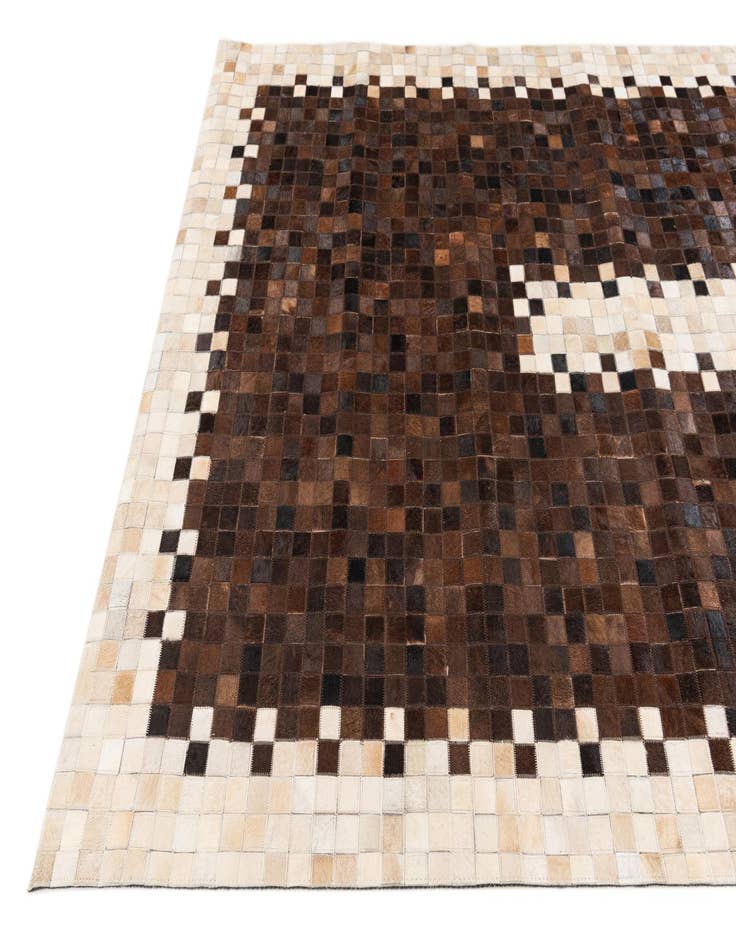 Detail image of 5' 2 x 8' 1 Cowhide Stocks Rug
